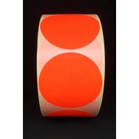 F3734 rol @ 1.500 etiketten permanent rond 62 fluor rood blanco F3734 rol @ 1.500 etiketten permanent rond 62 fluor rood blanco